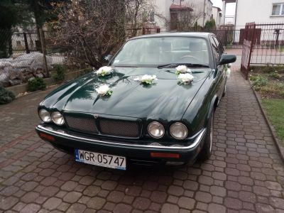 Samochód do ślubu - Warka zielony Jaguar XJR 